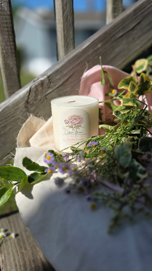 Garden Letter- Coconut Soy Candle | 8.5oz